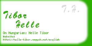 tibor helle business card